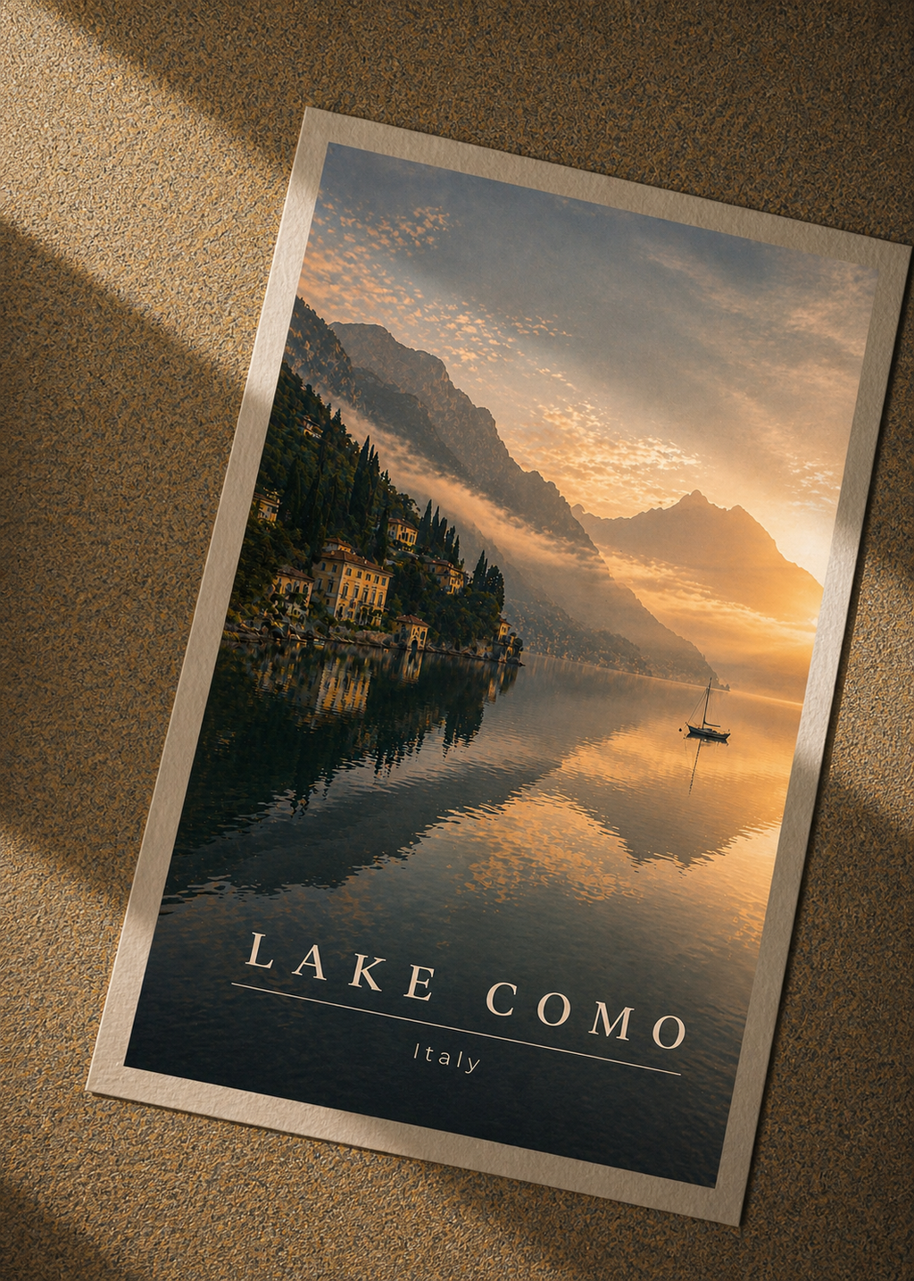 ”LAKE COMO EVENING" POSTER