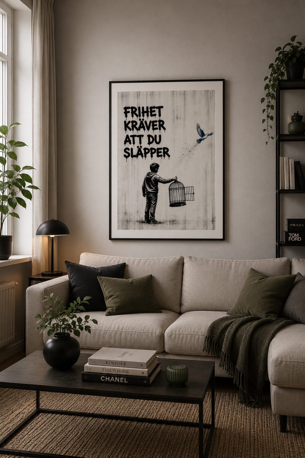 ”FRIHET KRÄVER ATT DU SLÄPPER” POSTER