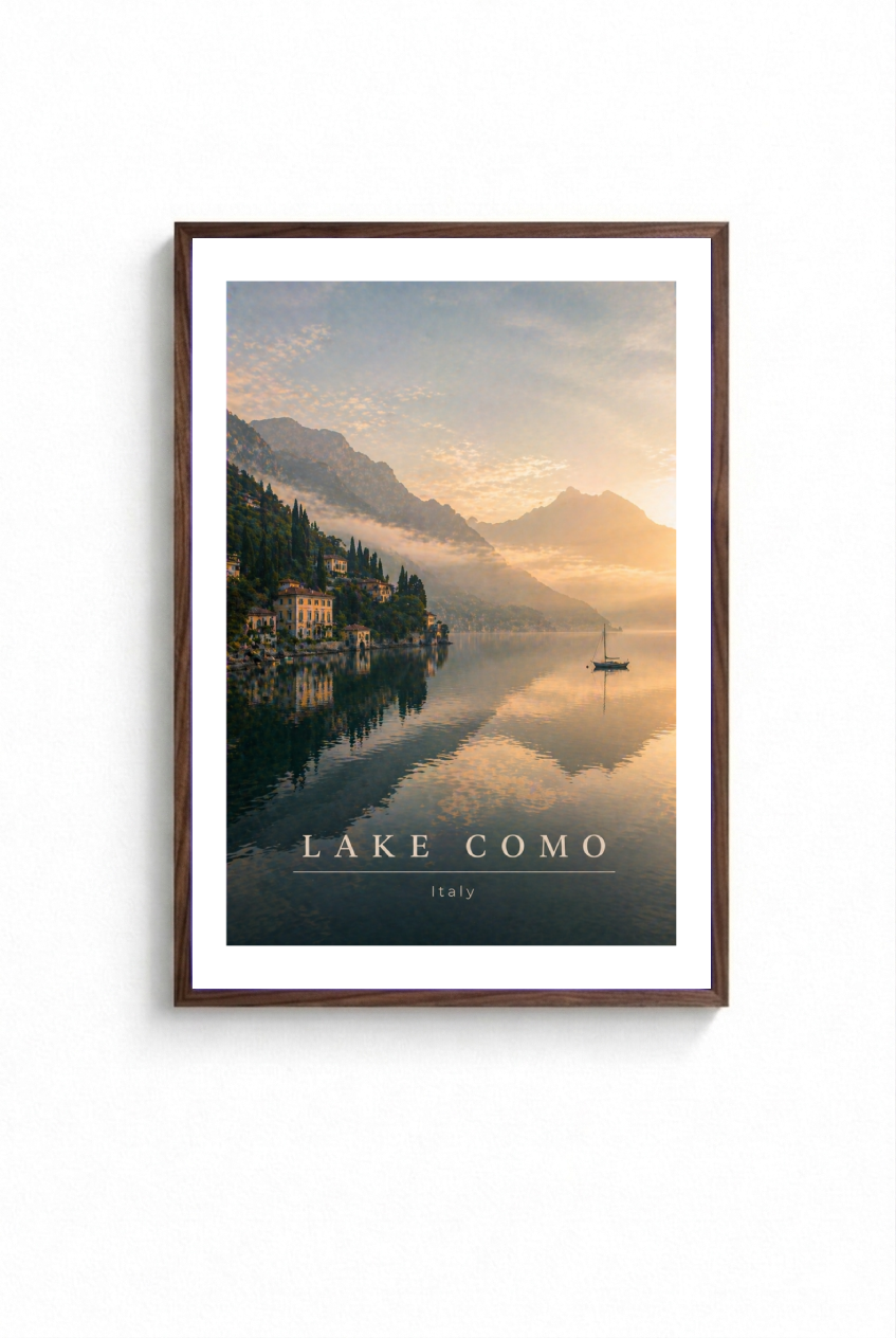 ”LAKE COMO EVENING" POSTER